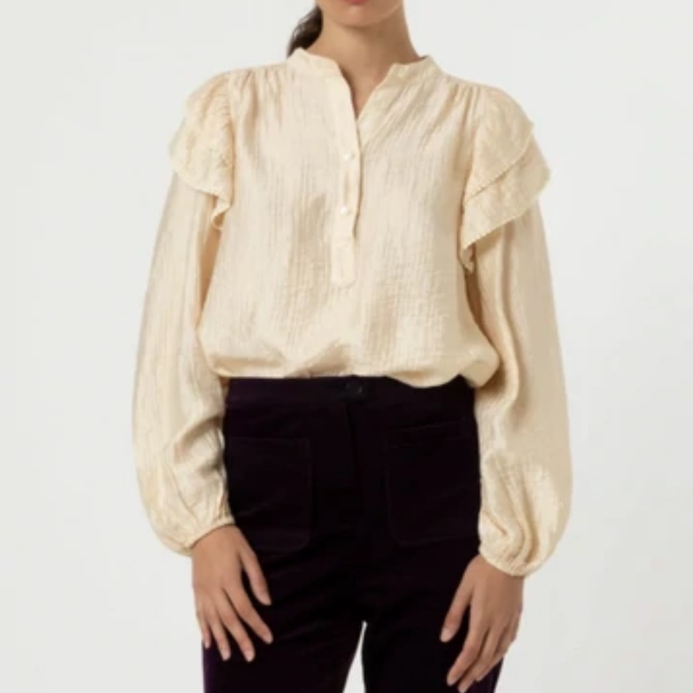 NWT FRNCH PARISE  CHARME BLOUSE SIZE XS  🔥